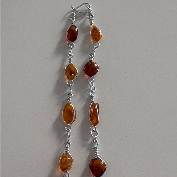 Baltic Amber Necklace + Bracelet in Silver wiring - Picture 6 of 6